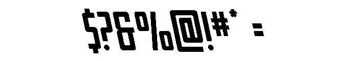 Thunder Nova Semi-Leftalic Font OTHER CHARS