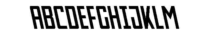 Thunder Nova Semi-Leftalic Font UPPERCASE