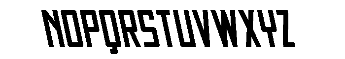 Thunder Nova Semi-Leftalic Font UPPERCASE