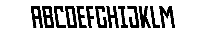 Thunder Nova Slight-Leftalic Font UPPERCASE