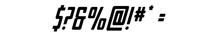Thunder Nova Spaced Italic Font OTHER CHARS