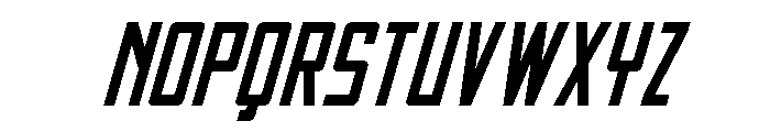 Thunder Nova Spaced Italic Font UPPERCASE