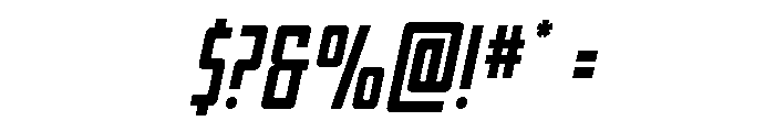 Thunder Nova Spaced Semi-Ital Font OTHER CHARS