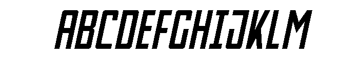 Thunder Nova Spaced Semi-Ital Font UPPERCASE