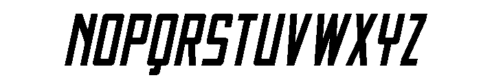 Thunder Nova Spaced Semi-Ital Font UPPERCASE