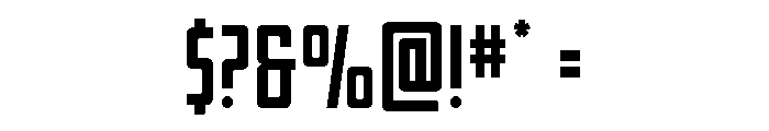 Thunder Nova Spaced Font OTHER CHARS