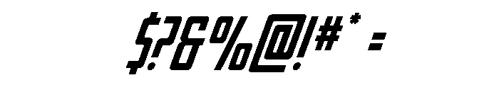 Thunder Nova Super-Italic Font OTHER CHARS