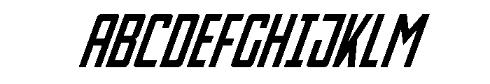 Thunder Nova Super-Italic Font UPPERCASE