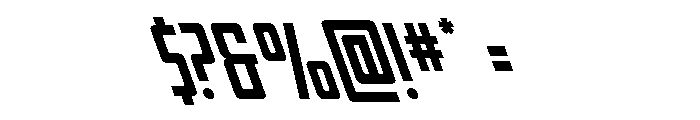 Thunder Nova Super-Leftalic Font OTHER CHARS