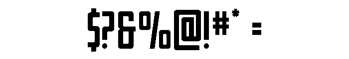 Thunder Nova Font OTHER CHARS