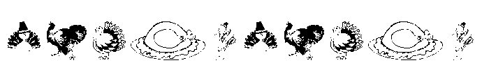 thanksgiving turkey Font OTHER CHARS