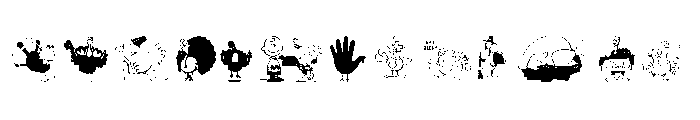 thanksgiving turkey Font UPPERCASE