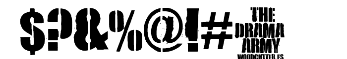 the Drama Army Font OTHER CHARS