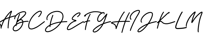 the Strong Signature Font UPPERCASE