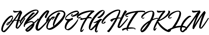 the Woofey Script Font UPPERCASE