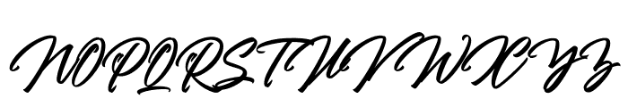 the Woofey Script Font UPPERCASE