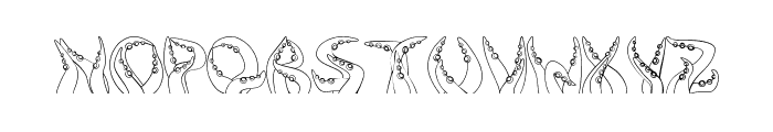 three_tentakel Font LOWERCASE