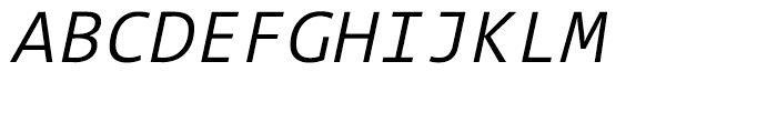 The Mix Mono W4 Semi Light Italic Font UPPERCASE