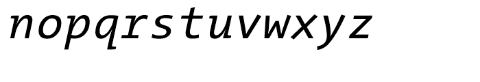 The Mix Mono W5 Regular Italic Font LOWERCASE