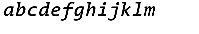 The Mix Mono W6 SemiBold Italic Font LOWERCASE