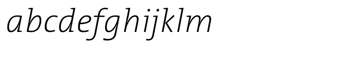 TheMix ExtraLight Italic Font LOWERCASE