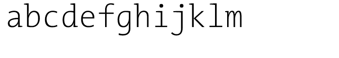 TheMix Mono Semi Condensed W2 Extra Light Font LOWERCASE