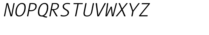 TheMix Mono Semi Condensed W3 Light Italic Font UPPERCASE