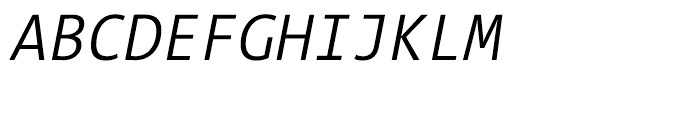 TheMix Mono Semi Condensed W4 Semi Light Italic Font UPPERCASE