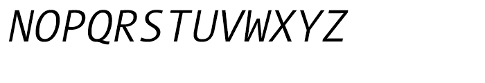 TheMix Mono Semi Condensed W4 Semi Light Italic Font UPPERCASE