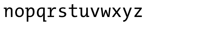 TheMix Mono Semi Condensed W5 Regular Font LOWERCASE