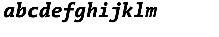 TheMix Mono Semi Condensed W8 Extra Bold Italic Font LOWERCASE