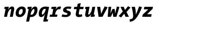 TheMix Mono Semi Condensed W8 Extra Bold Italic Font LOWERCASE