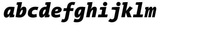 TheMix Mono Semi Condensed W9 Black Italic Font LOWERCASE