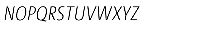 TheMixCondensed C4 ExtraLight Italic Font UPPERCASE