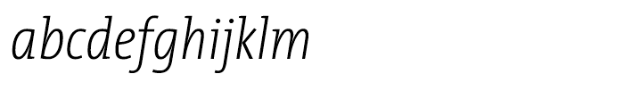 TheMixCondensed C4 ExtraLight Italic Font LOWERCASE