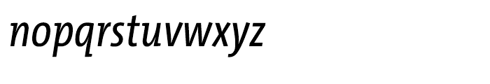 TheMixCondensed C4 Plain Italic Font LOWERCASE