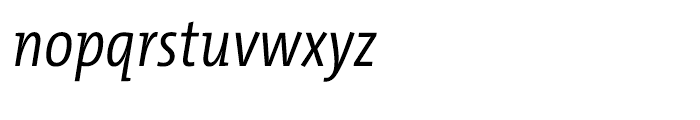TheMixCondensed C4 SemiLight Italic Font LOWERCASE