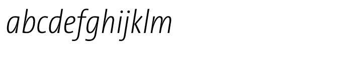 TheSans Condensed C4s ExtraLight Italic Font LOWERCASE