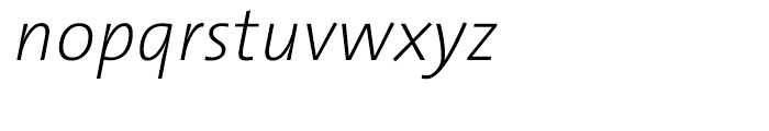 TheSans ExtraLight Italic Font LOWERCASE