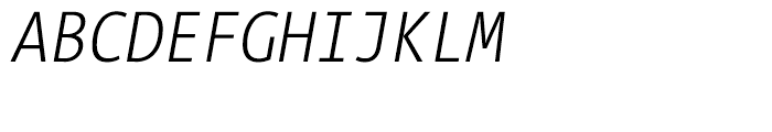 TheSans Mono Condensed W3 Light Italic Font UPPERCASE