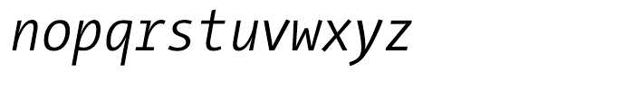 TheSans Mono Condensed W4 SemiLight Italic Font LOWERCASE