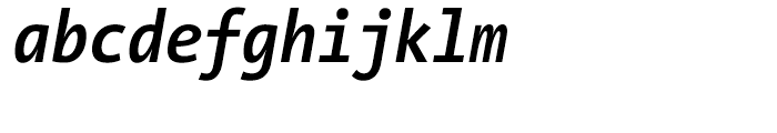 TheSans Mono Condensed W7 Bold Italic Font LOWERCASE