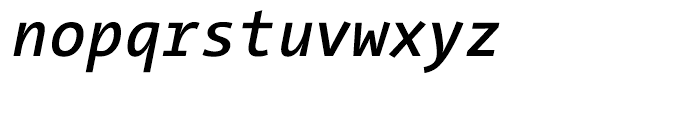 TheSans Mono Semi Condensed W6 SemiBold Italic Font LOWERCASE