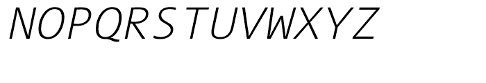 TheSans Mono W2 Extralight Italic Font UPPERCASE