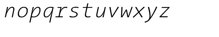 TheSans Mono W2 Extralight Italic Font LOWERCASE