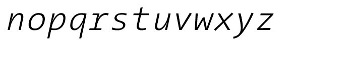 TheSans Mono W3 Light Italic Font LOWERCASE