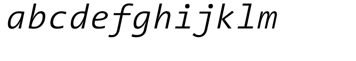 TheSans Mono W4 SemiLight Italic Font LOWERCASE