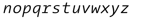 TheSans Mono W4 SemiLight Italic Font LOWERCASE