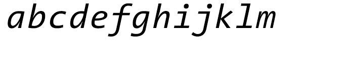 TheSans Mono W5 Regular Italic Font LOWERCASE