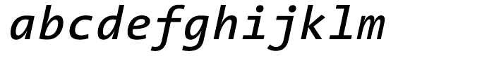 TheSans Mono W6 Semibold Italic Font LOWERCASE